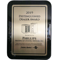 2019 American Standard Distinguished Dealer Award South Elign Illinois 60177