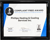 BBB Complaint Free 2020 Award South Elign Illinois 60177